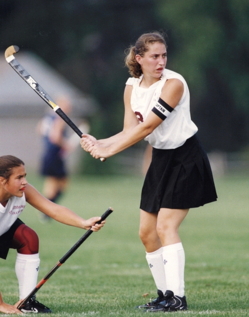 Michelle Walsh ’98 during her Garnet athletics glory days: field hockey edition.